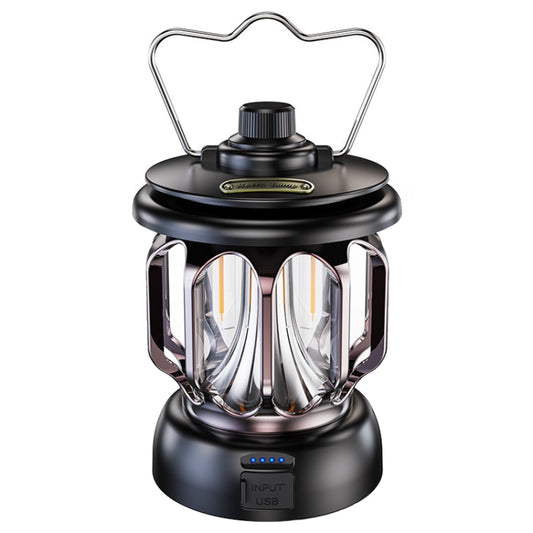 LH-B46 LED Retro Tent Light Convenient USB Charging Camping Light, LH-B46 Black