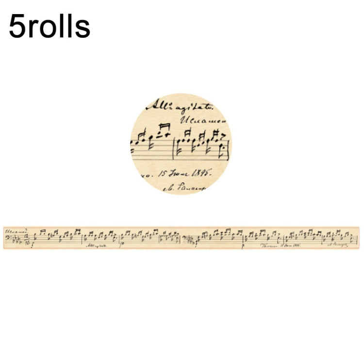 Retro Washi Tape compatible with Journal Scrapbooking Diary Planners, Color: Newspaper Material, Written Notes