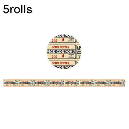 Retro Washi Tape compatible with Journal Scrapbooking Diary Planners, Color: Newspaper Material, Coupon