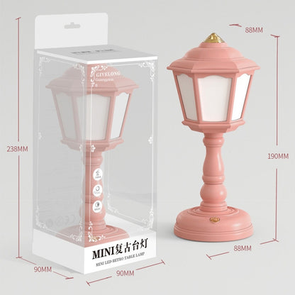 GIVELONG Retro Table Lamp USB Charging Small Night Light, Style:, 320-6 White