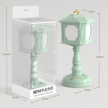 GIVELONG Retro Table Lamp USB Charging Small Night Light, Style:, 321-4 Green