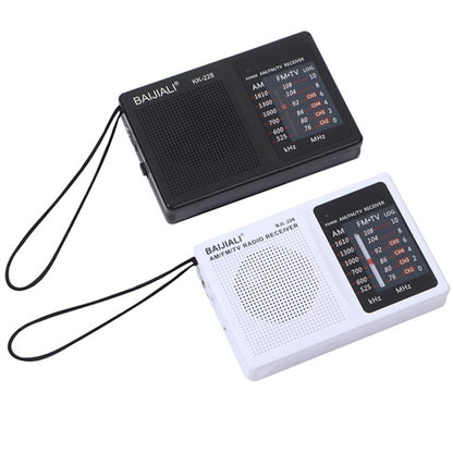 BAIJIALI BJL228 Retro Portable Two Band FM AM Radio Built-in Speaker, BJL228 White