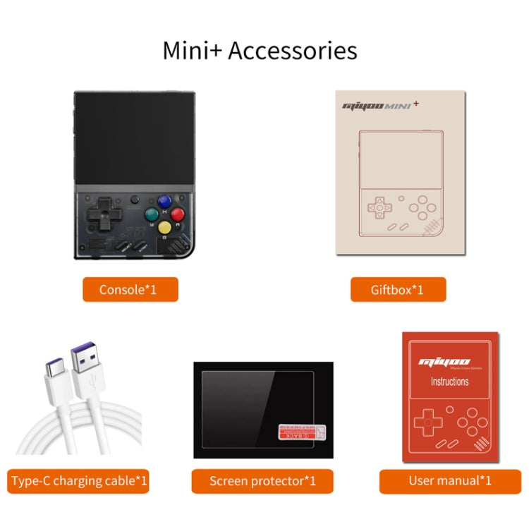 Miyoo Mini Plus 3.5 Inch IPS Screen Retro Handheld Game Console, NO Card 0 Games