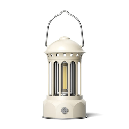 Battery Model COB Portable Outdoor Camping Lamp Atmosphere Tent Lamp Retro Lamp, Battery Small Beige