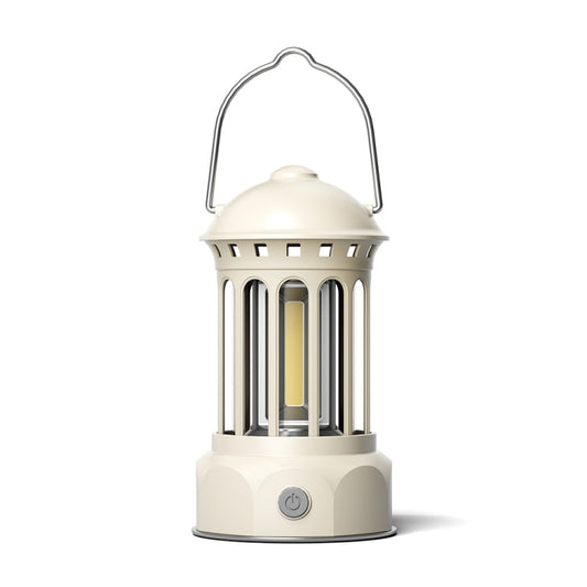 Battery Model COB Portable Outdoor Camping Lamp Atmosphere Tent Lamp Retro Lamp, Battery Small Beige
