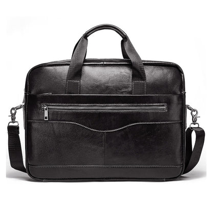 HUMERPAUL Men Leather Meter Bag Retro Messenger Bag Handbag Shoulder Bag, MH509 (Black)