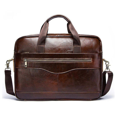 HUMERPAUL Men Leather Meter Bag Retro Messenger Bag Handbag Shoulder Bag, MH509 (Brown)