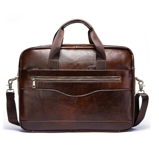 HUMERPAUL Men Leather Meter Bag Retro Messenger Bag Handbag Shoulder Bag, MH509 (Brown)