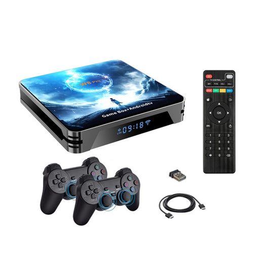 W8PRO 64G Dual System HD Wireless Joystick Retro Gaming Console With 36000+ Games, UK Plug