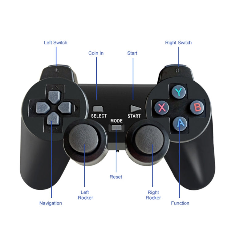 W8PRO 64G Dual System HD Wireless Joystick Retro Gaming Console With 36000+ Games, UK Plug