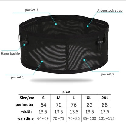 Close-fitting Sports Waist Bag Lightweight Marathon Running Belt, M