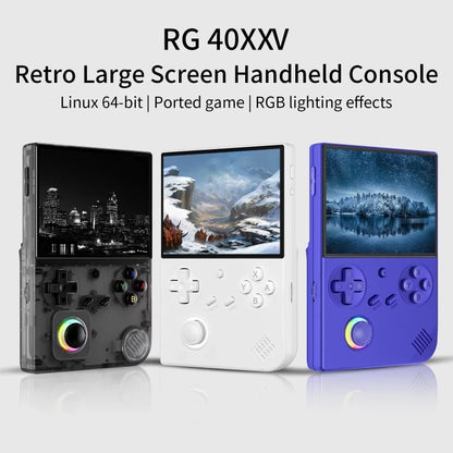ANBERNIC RG40XXV Vertical HD Screen Joystick Game Console With Ambient Light Portable Retro Handheld Console, 64GB