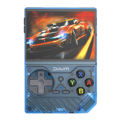 D008 3.5-Inch HD Retro Handheld Game Console With ARM Cortex-A7 800MHz, 1GB RAM & HDMI Output, 64G  Clear Blue