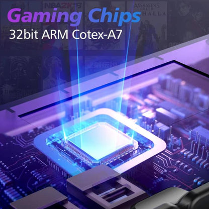 D008 3.5-Inch HD Retro Handheld Game Console With ARM Cortex-A7 800MHz, 1GB RAM & HDMI Output, 64G  Clear Blue