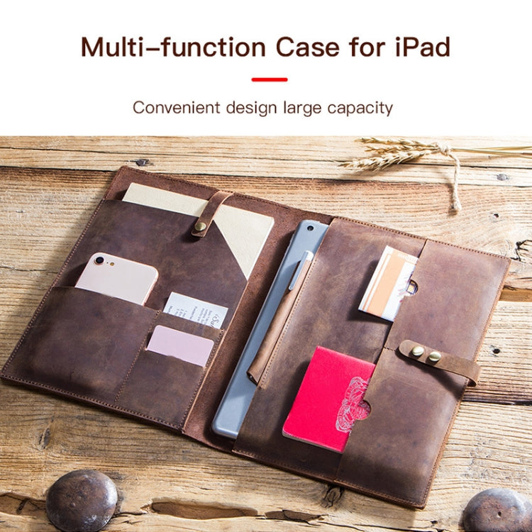 CF2002 Compatible with iPad Pro 10.5 inch Retro Crazy Horse Texture Buckle Multifunctional Tablet PC Protective Leather Case with Mobile Phone / Notebook Pockets & Card Slots, Compatible with iPad Pro 10.5 inch
