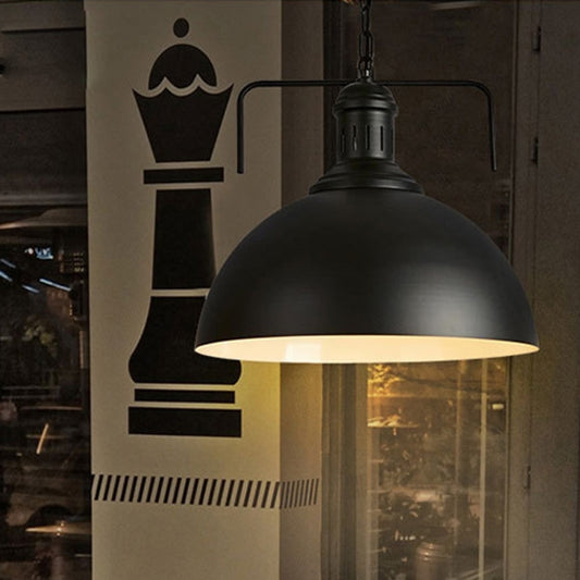 Retro Industrial Pendant Light Creative Single Head Iron Art Hanging Lamp E27 Bulb Perfect compatible with Kitchen Dining Room Bedroom Living Room, Warm White