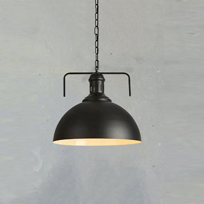 Retro Industrial Pendant Light Creative Single Head Iron Art Hanging Lamp E27 Bulb Perfect compatible with Kitchen Dining Room Bedroom Living Room, Warm White