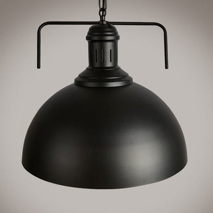 Retro Industrial Pendant Light Creative Single Head Iron Art Hanging Lamp E27 Bulb Perfect compatible with Kitchen Dining Room Bedroom Living Room, Cold White