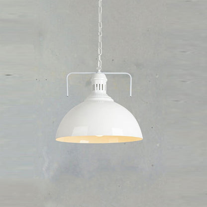 Retro Industrial Pendant Light Creative Single Head Iron Art Hanging Lamp E27 Bulb Perfect compatible with Kitchen Dining Room Bedroom Living Room, Cold White