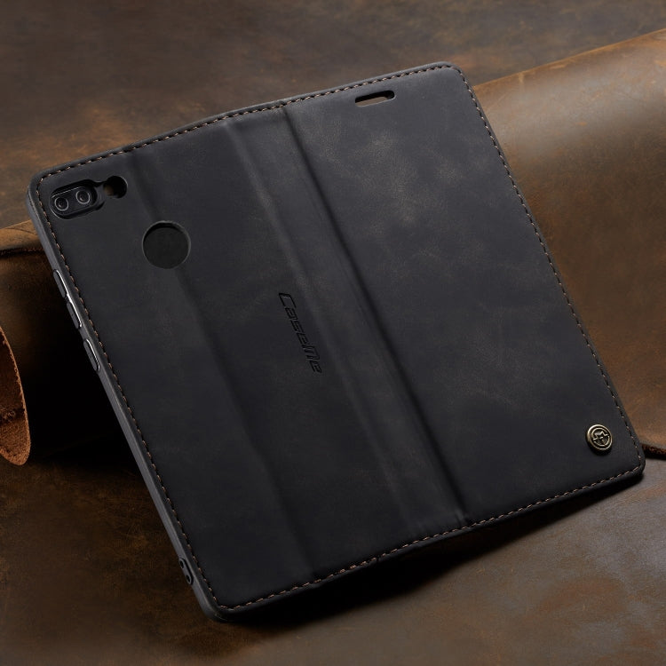 CaseMe Multifunctional Retro Frosted Horizontal Flip Leather Case for Huawei P Smart / Enjoy 7S / Honor 9 Lite, with Card Slots & Holder & Wallet, Compatible with Huawei P Smart