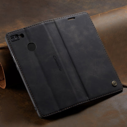 CaseMe Multifunctional Retro Frosted Horizontal Flip Leather Case for Huawei P Smart / Enjoy 7S / Honor 9 Lite, with Card Slots & Holder & Wallet, Compatible with Huawei P Smart